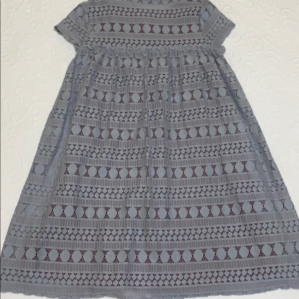 Matilda Jane Gray Lace Sovereign Dress Girls 8 - Picture 3 of 7
